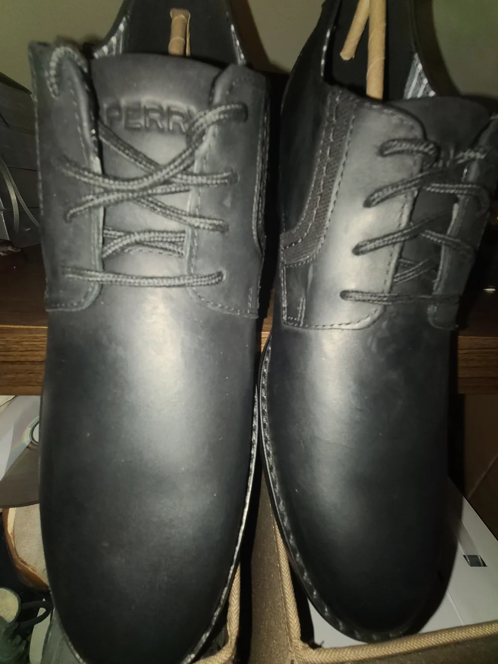 Sperry Newman Oxford Black Leather Men's Shoe